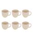 Lot de 6 Mugs en Faïence Wonja 44cl Crème-1
