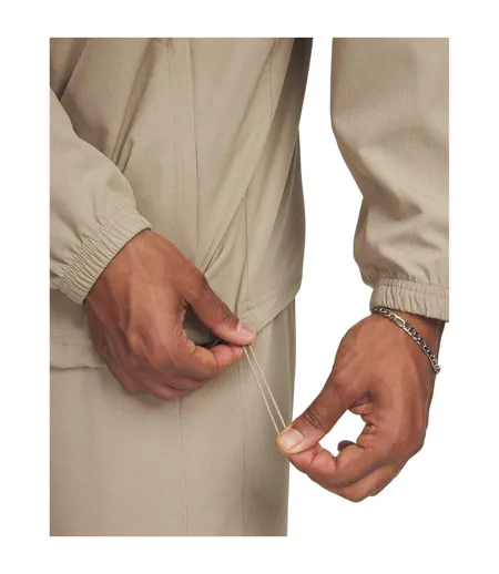 Mens Sportstyle Water Resistant Long-sleeved Windbreaker Khaki Under Armour