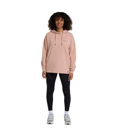 Womens/ladies Amber Organic Relaxed Fit Hoodie Light Pink Animal