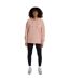 Womens/ladies Amber Organic Relaxed Fit Hoodie Light Pink Animal-1