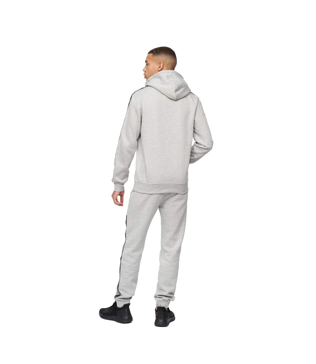 Mens Apollos Hoodie Grey Marl Crosshatch-3