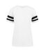 T-shirt Motif/style À Rayures Femme Blanc Build Your Brand-1