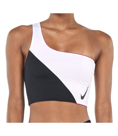 Haut de maillot de bain Blanc/Noir/Rose Femme Nike NESSC259 - M