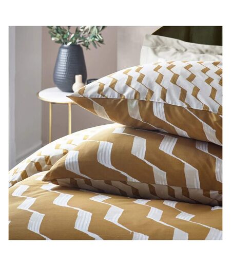 Zabine reversible cotton abstract duvet cover set honey Hoem