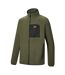 Veste Polaire À Col Montant Motif/style Détail Contrasté Frankie Homme Kaki Foncé Noir Regatta-4