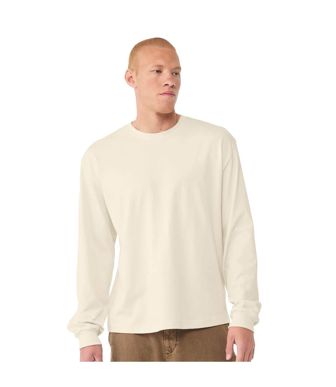 Unisex Adult Heavyweight Boxy Long-sleeved T-shirt Natural Bella + Canvas-3