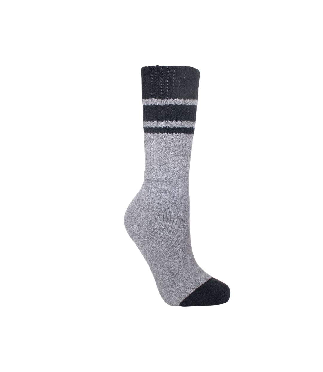 Lot de 2 paires de chaussettes de randonnée hitched homme noir/gris Trespass-3