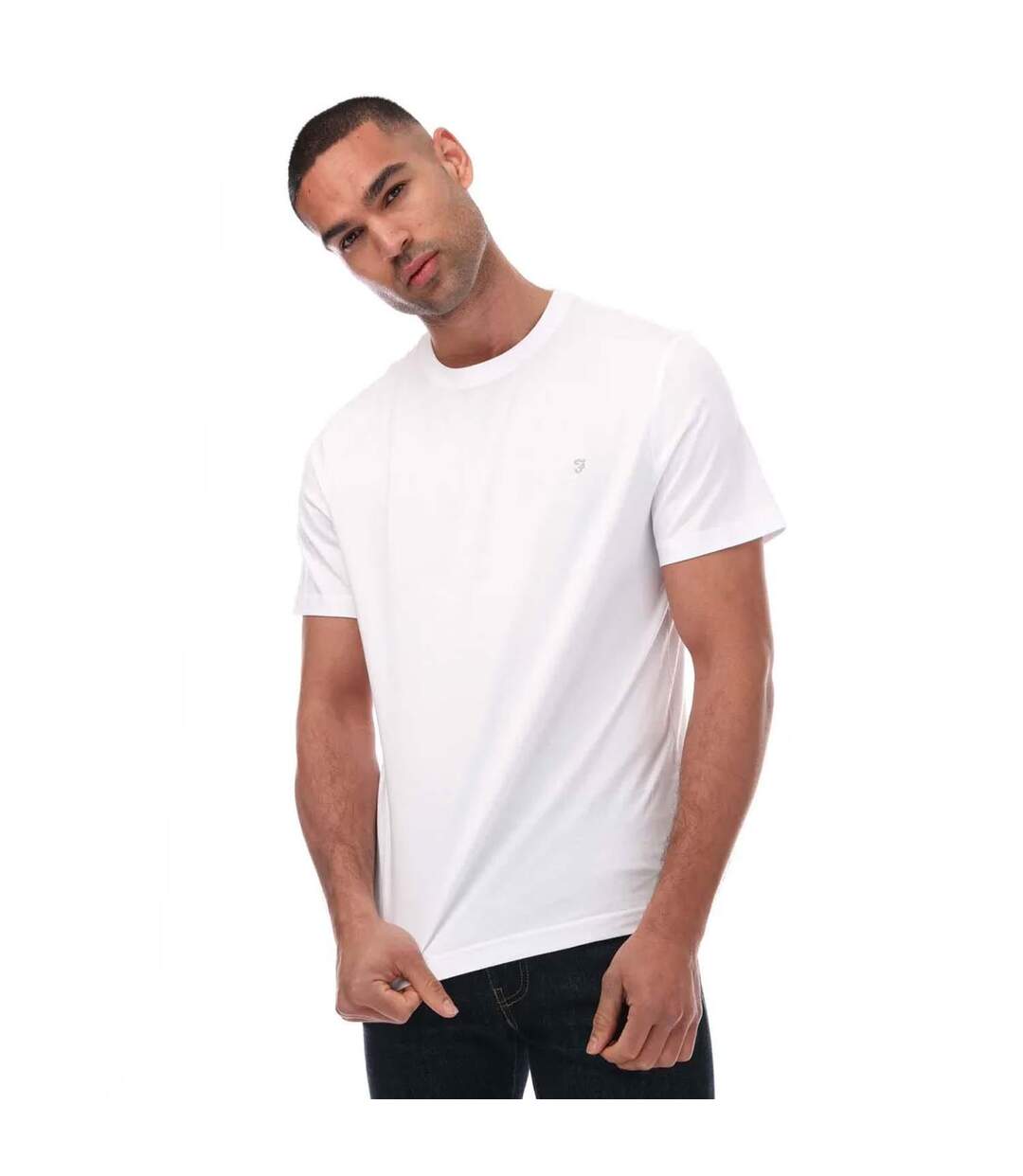 T-shirt Eddie Homme Blanc Farah-1