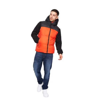Mens Chemerley Hooded Gilet Orange Crosshatch