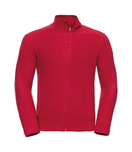 Russell Europe Mens Full Zip Anti-Pill Microfleece Top (Classic Red)