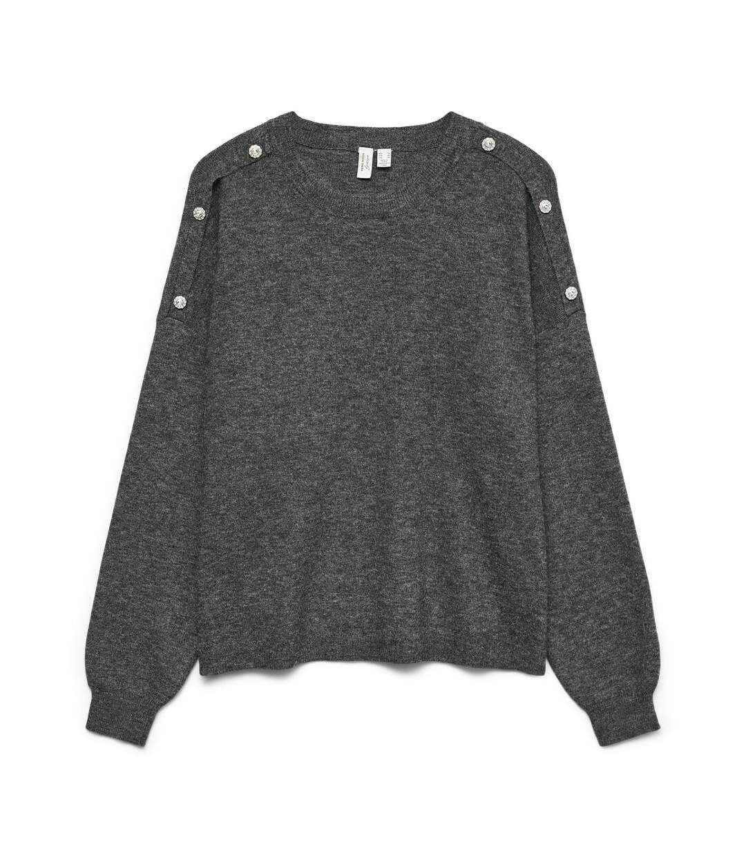 Pull gris femme vero moda joya-1
