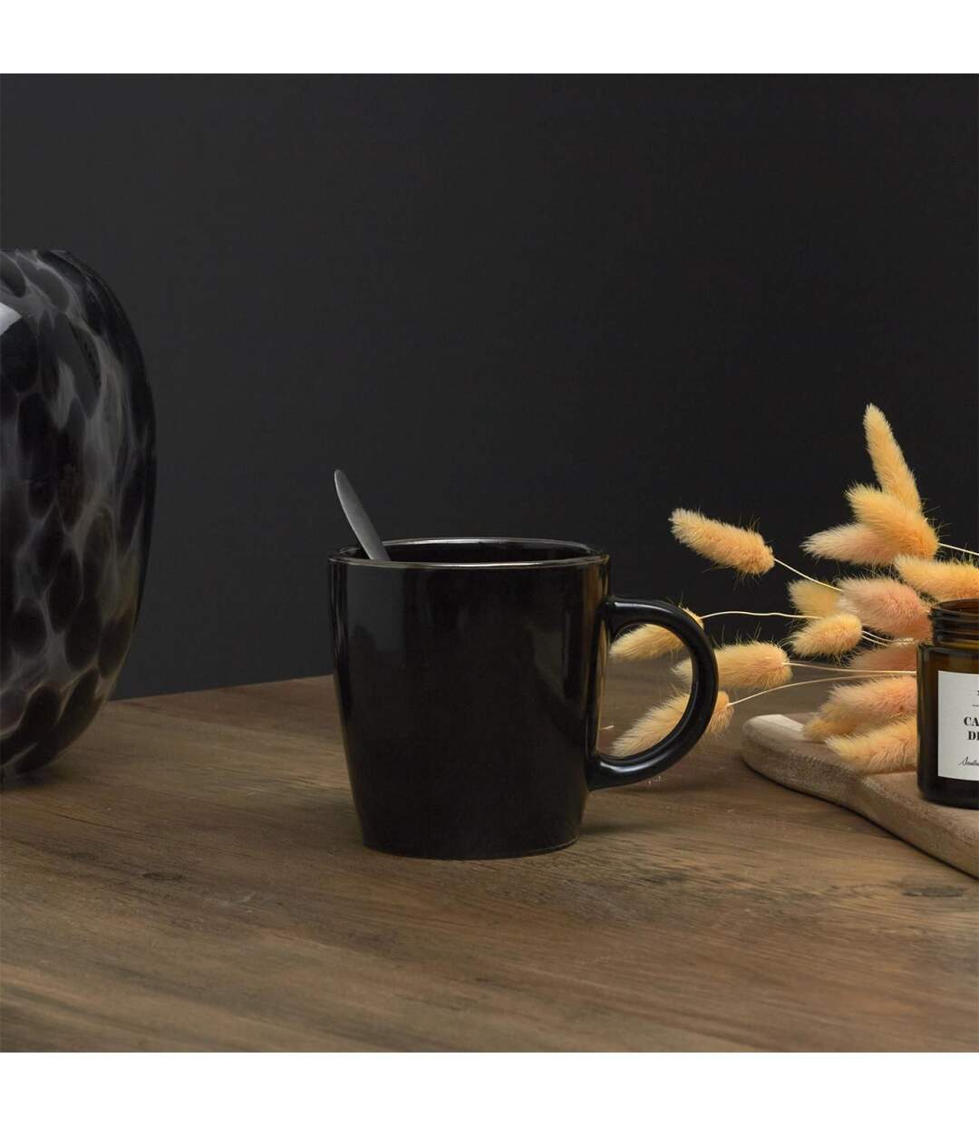 Lot de 6 Mugs en Céramique Lounge 40cl Noir-2