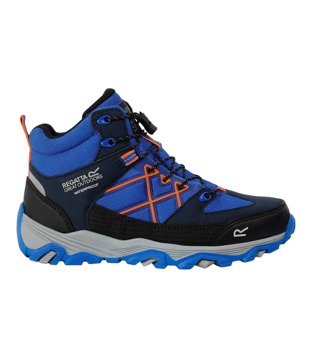 Childrens/kids Samaris Iii Walking Boots Oxford Blue Orange Regatta-3