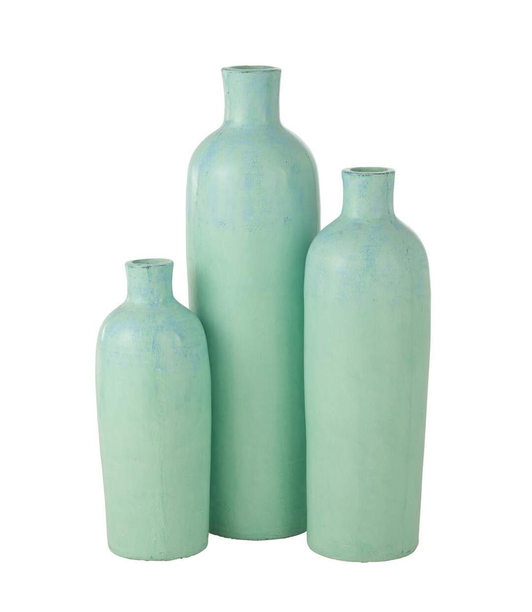 Vase Bouteille Déco Justine 100cm Bleu-2