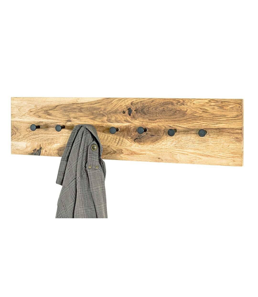 Patère Murale 7 Crochets Royal Oak 80cm Naturel-3