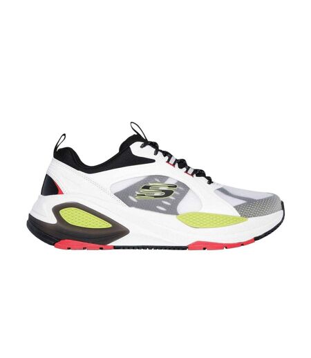 Baskets Motif/style Maille Monochrome Homme Blanc Vert Noir Skechers
