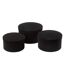 Lot de 3 Boîtes de Rangement Rondes Plates Vaughn 32cm Noir-1