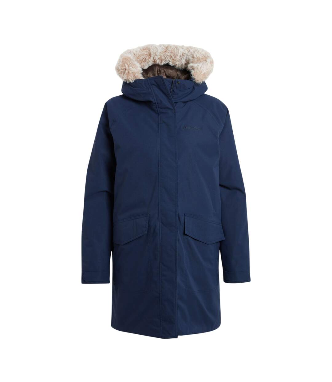 Veste Imperméable À Capuche Avec Bord Duveteux Amovible Sofia Femme Bleu Marine Craghoppers-2