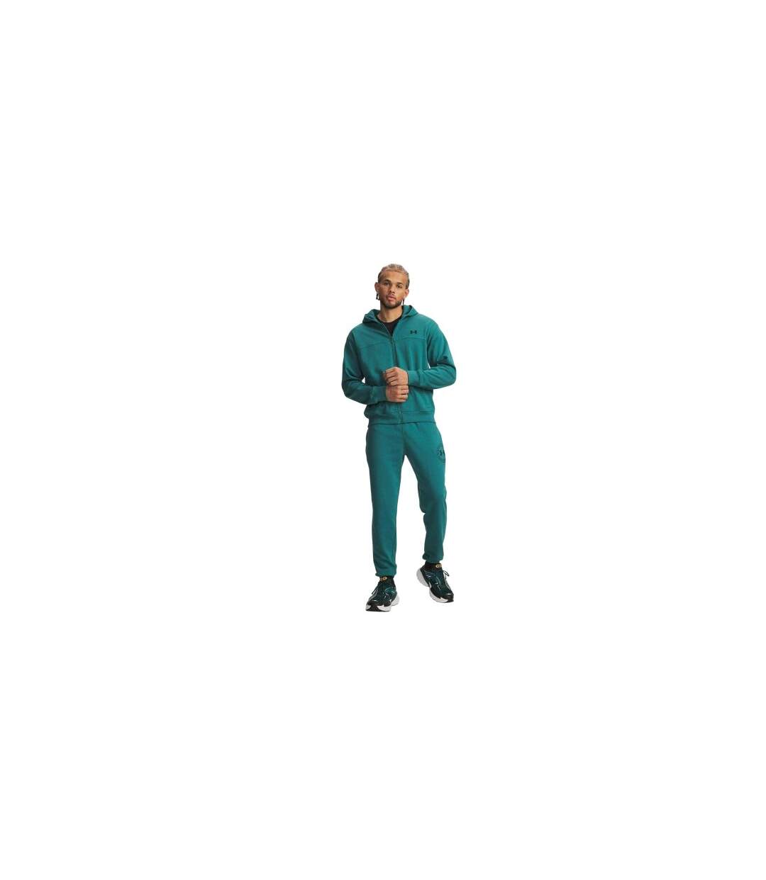 Pantalon De Jogging Motif/style Imprimé Graphique Rival Homme Vert Noir Under Armour-1
