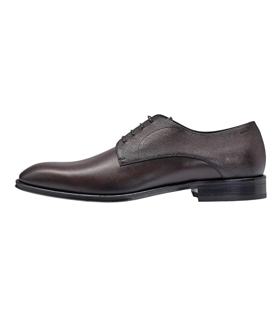 Mens Derrek Leather Formal Derby Shoes Dark Brown Boss-3