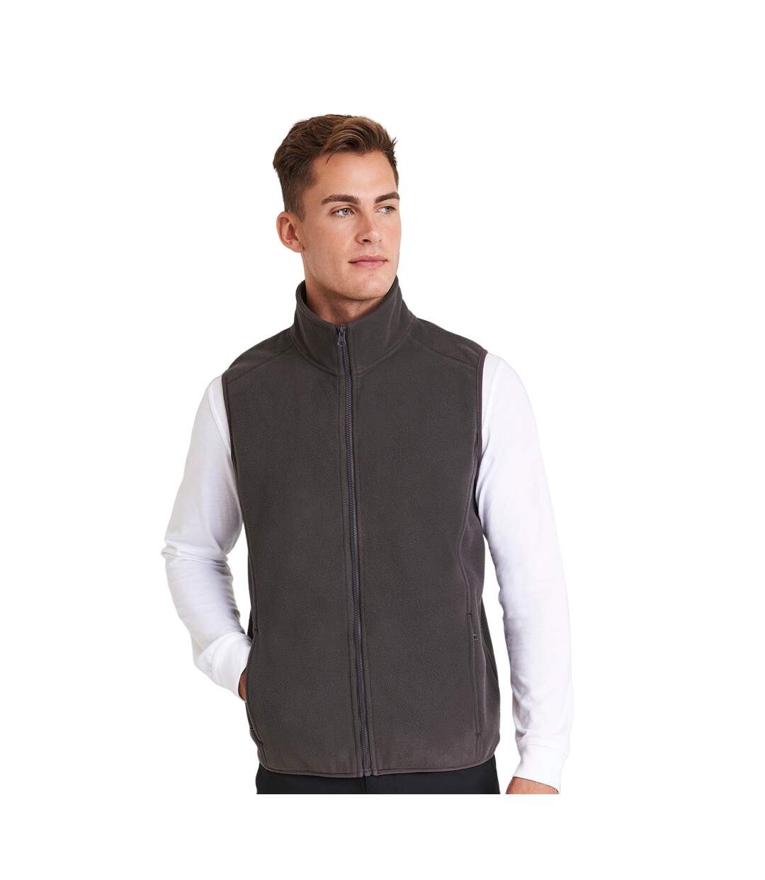 Mens fleece gilet charcoal PRO RTX-3