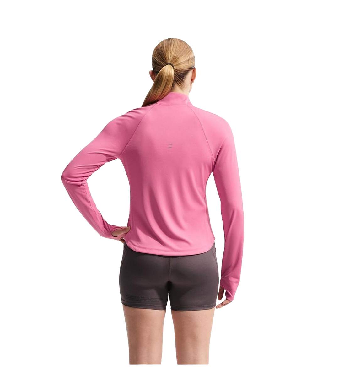 Haut Manches Longues Course À Pied Motif/style Swoosh Femme Rose Pâle Nike-4