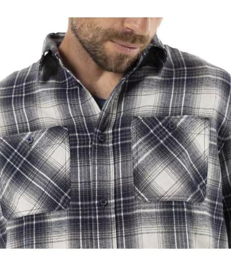 Chemise homme manches longues en flanelle à carreaux Jack Vondutch