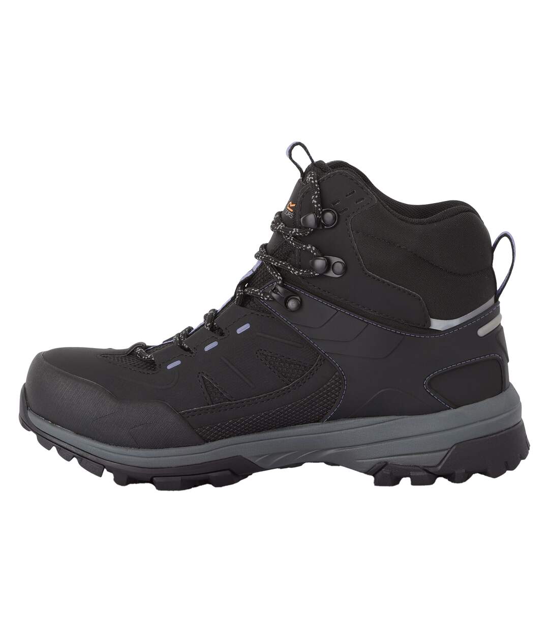 Chaussures Montantes De Marche Regen Femme Noir Bleu Lilas Regatta-3