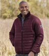 Men's Lightweight Puffer Jacket - Burgundy Atlas For Men