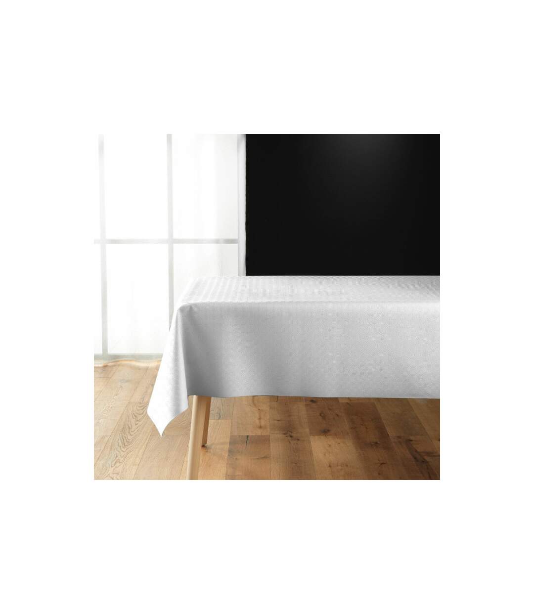 Sous Nappe Protège Table Bulgo 140x140cm Blanc-2