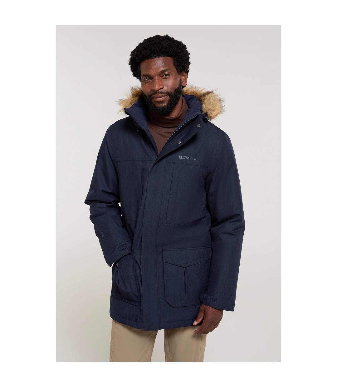 Mens gorge ii long jacket navy Mountain Warehouse