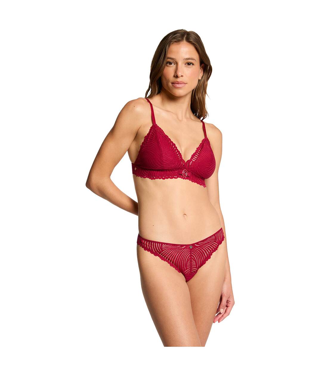Soutien-gorge souple bordeaux Glory-3