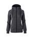 Womens/ladies chiano full zip hoodie dark grey melange/black Elbrus