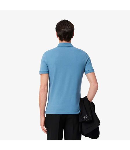 Mens Paris Piqué Stretch Regular Polo Shirt Sky Blue Lacoste