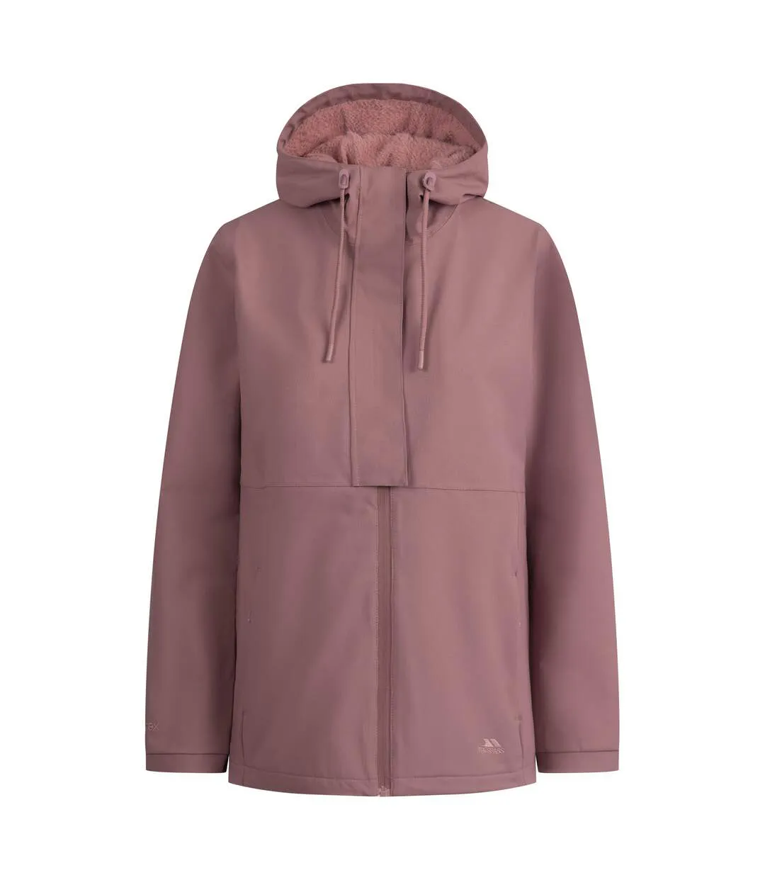 Veste Imperméable Unie À Capuche Jodie Femme Vieux Rose Trespass-3