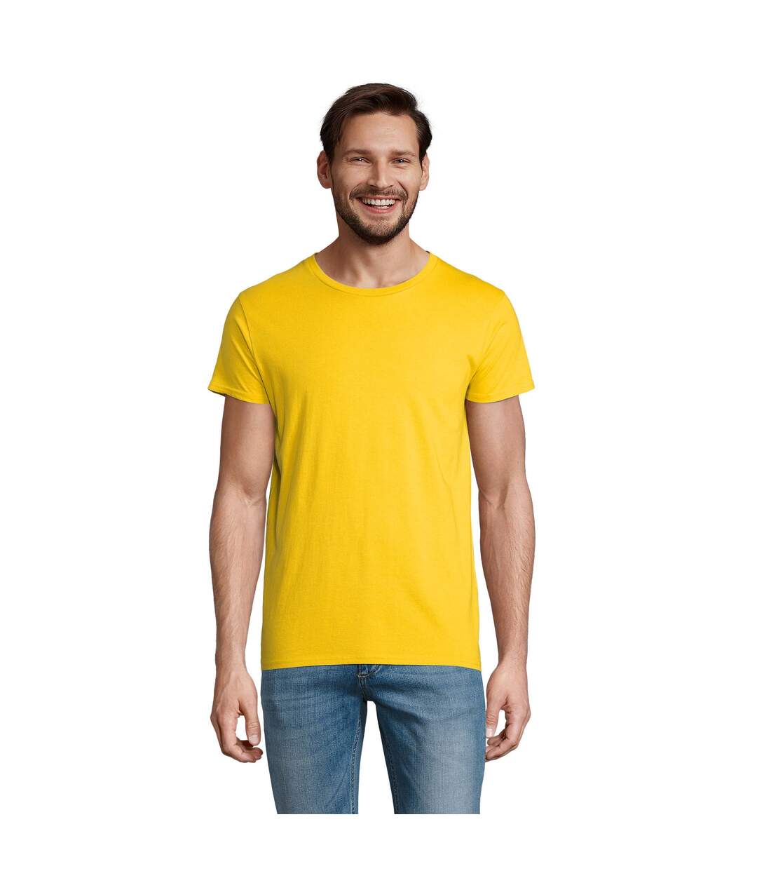 T-shirt Crusader Homme Jaune Or SOLS-2