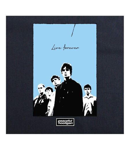 T-shirt Motif/style Imprimé Graphique Live Forever Adulte Bleu Marine Oasis