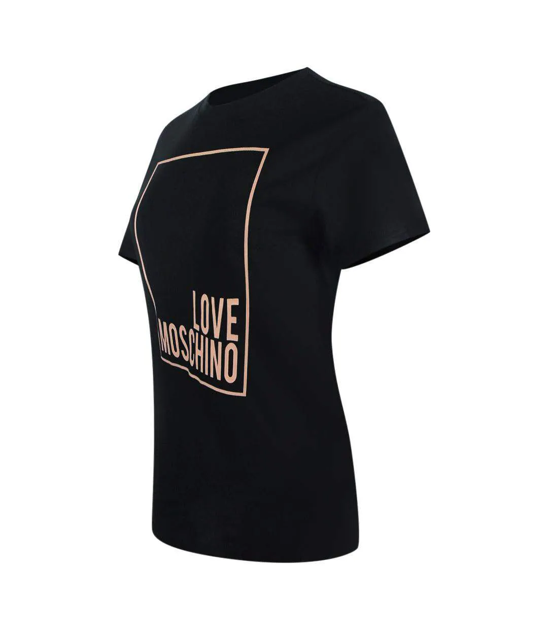 T-shirt Motif/style Logo Rectangulaire Femme Noir Love Moschino-3