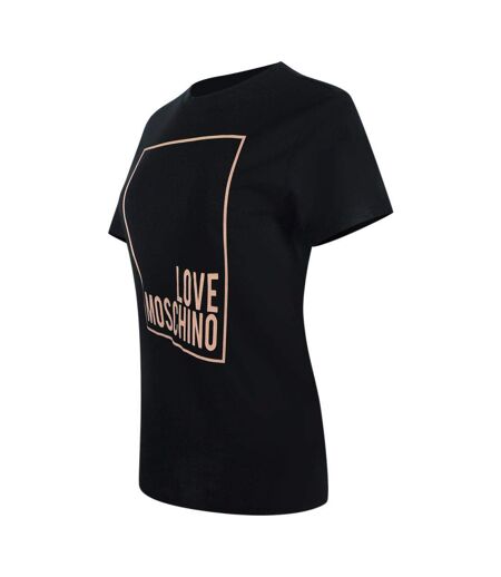 T-shirt Motif/style Logo Rectangulaire Femme Noir Love Moschino