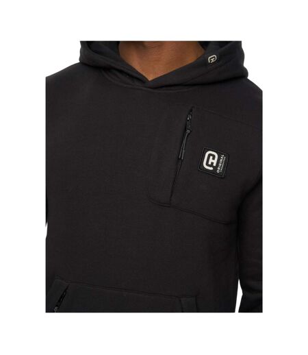 Mens Portville Hoodie Black Crosshatch