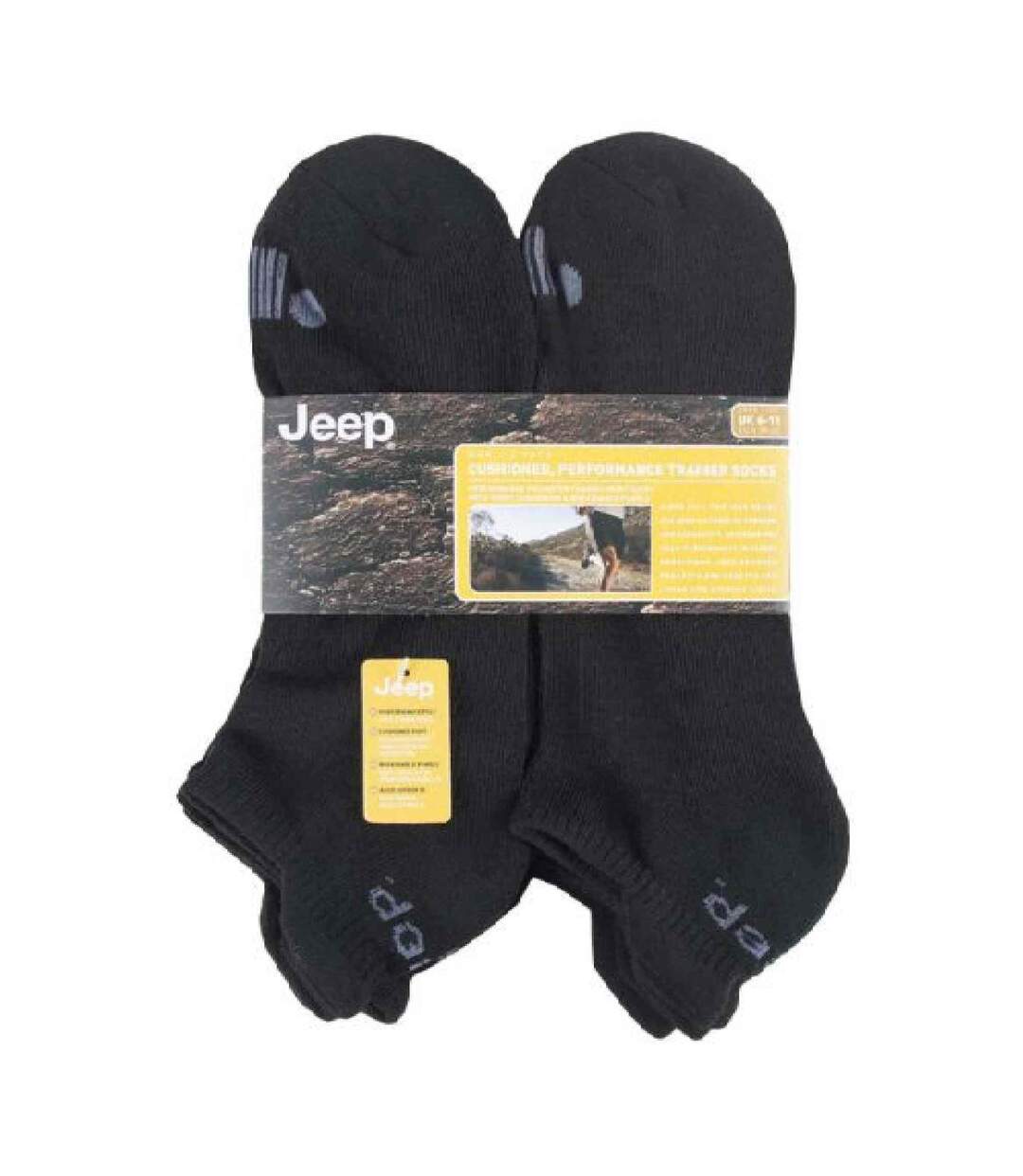 6 Pack Mens Cotton Cushioned Sport Ankle Trainer Socks for Running-2
