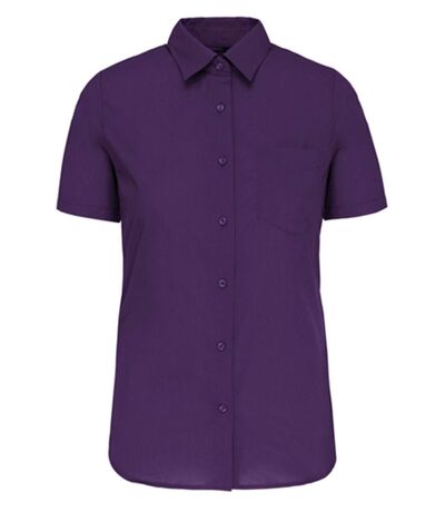 Chemise popeline manches courtes - Femme - K548 - violet