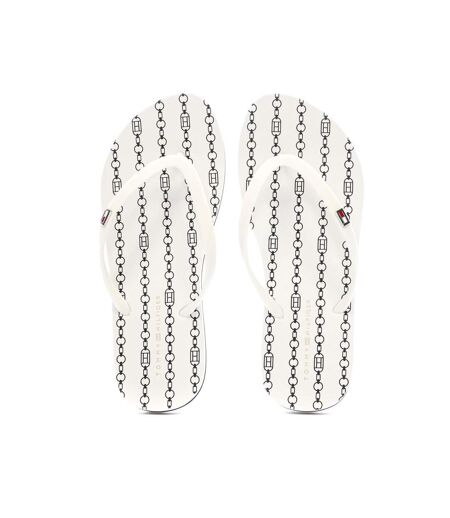 Tongs blanches femme tommy hilfiger hilfiger strap beach - 36