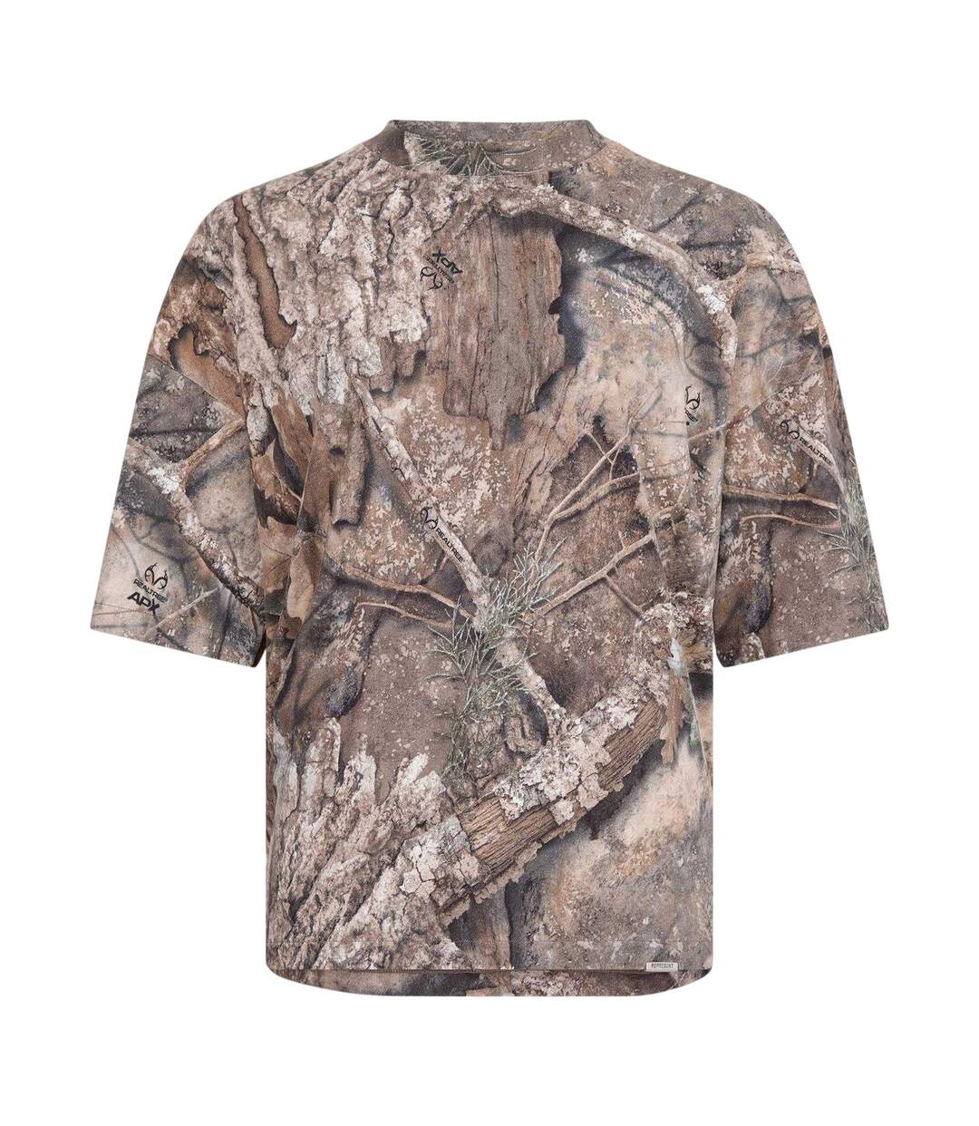 Mens Camo Oversized T-shirt Green Camo Represent-2
