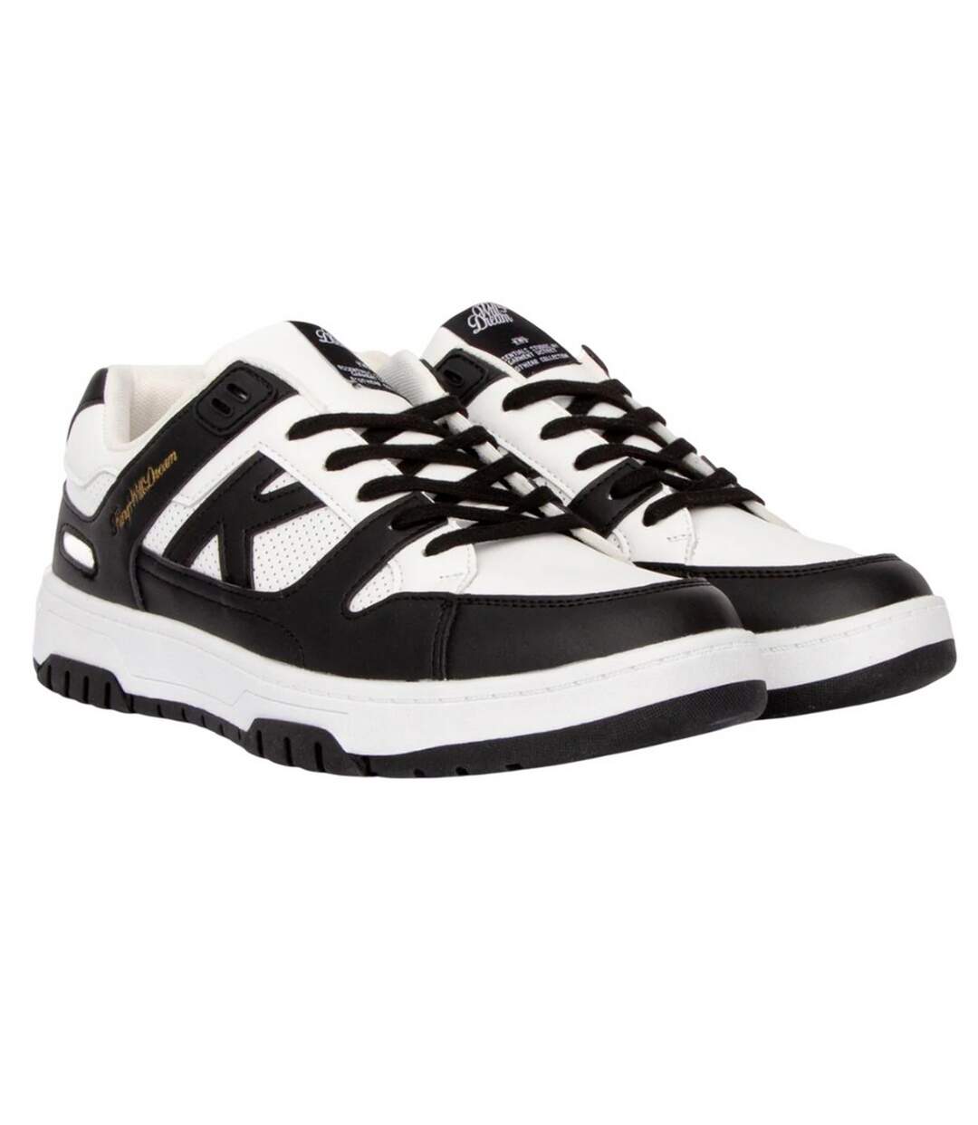Mens Studio Kay Skater Trainers Black White Kings Will Dream-1
