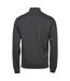 Tee Jays Mens Ribber Interlock Half Zip Sweatshirt (Dark Grey)