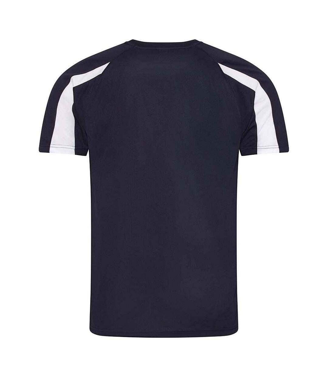 T-shirt Adulte Bleu Marine Français Blanc AWDis Cool-2
