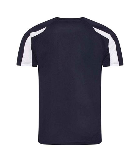 T-shirt Adulte Bleu Marine Français Blanc AWDis Cool