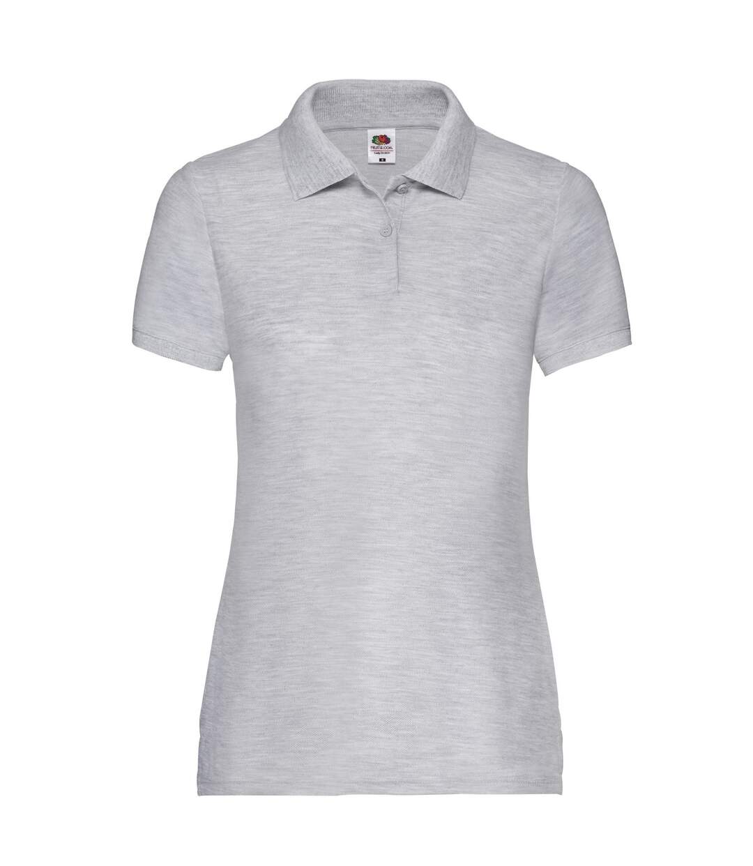 Polo lady fit 65/35 femme gris chiné Fruit of the Loom