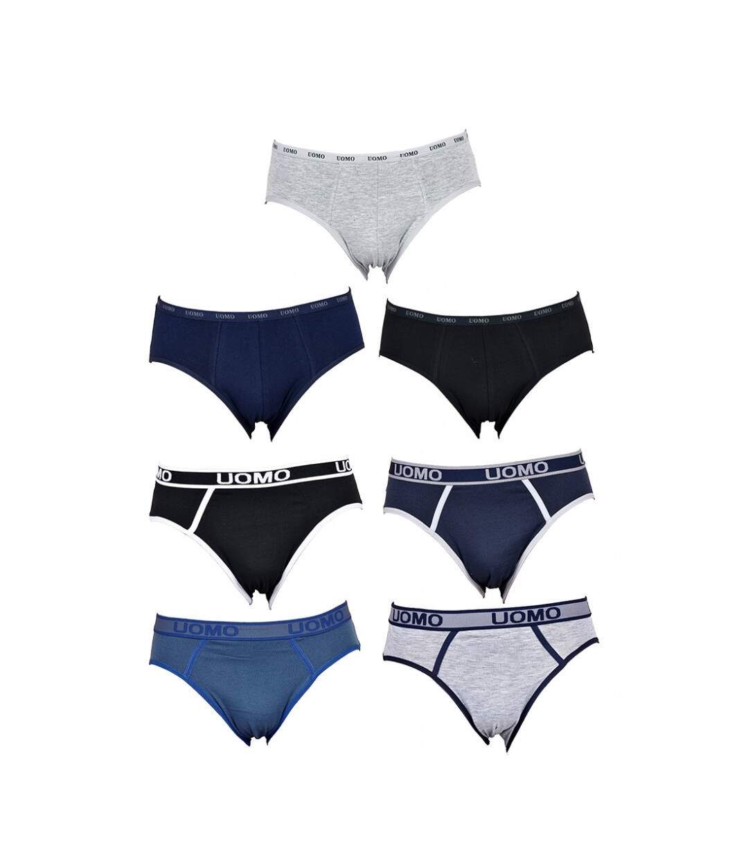 Boxer Homme Confort UOMO en Coton -Assortiment modèles photos selon arrivages- - Pack de 9-1